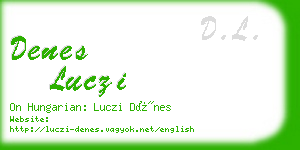 denes luczi business card